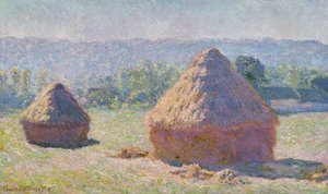 Graanstapels aan het einde van de zomer, Morgeneffect, 1891